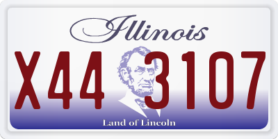 IL license plate X443107