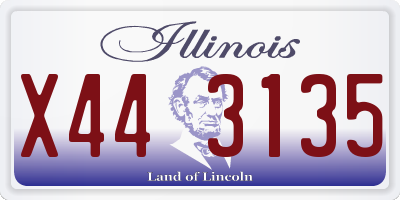 IL license plate X443135