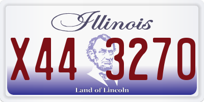 IL license plate X443270
