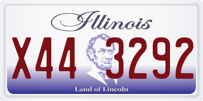 IL license plate X443292