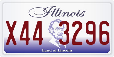 IL license plate X443296