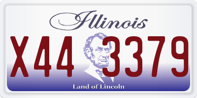 IL license plate X443379