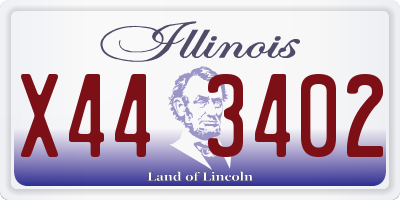 IL license plate X443402
