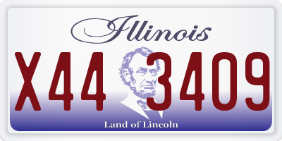 IL license plate X443409