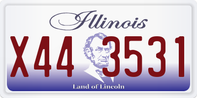 IL license plate X443531