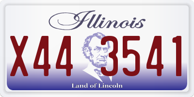 IL license plate X443541