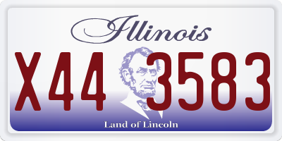 IL license plate X443583