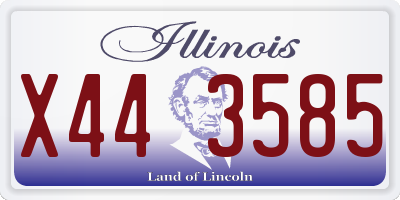 IL license plate X443585