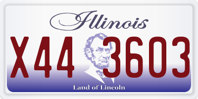IL license plate X443603