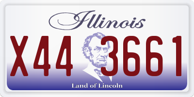 IL license plate X443661