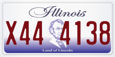IL license plate X444138