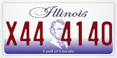 IL license plate X444140