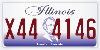 IL license plate X444146