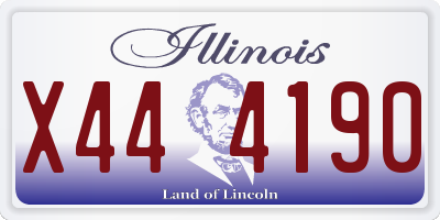 IL license plate X444190