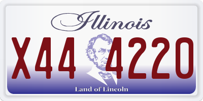 IL license plate X444220