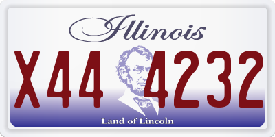 IL license plate X444232
