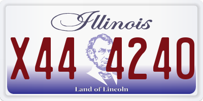 IL license plate X444240