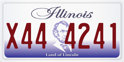 IL license plate X444241