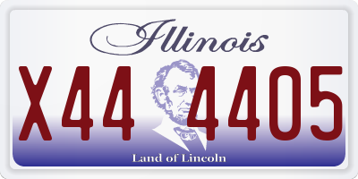 IL license plate X444405