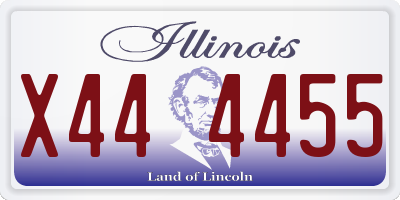 IL license plate X444455