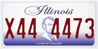IL license plate X444473