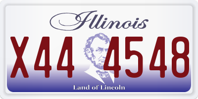 IL license plate X444548