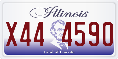 IL license plate X444590