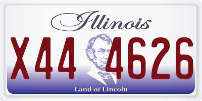 IL license plate X444626