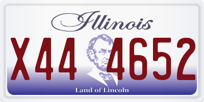 IL license plate X444652