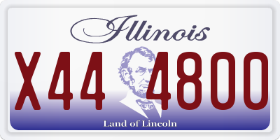 IL license plate X444800