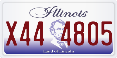 IL license plate X444805