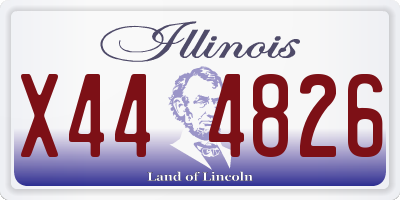 IL license plate X444826