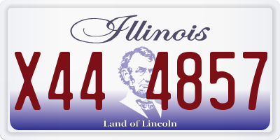 IL license plate X444857