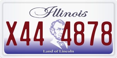IL license plate X444878