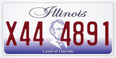 IL license plate X444891