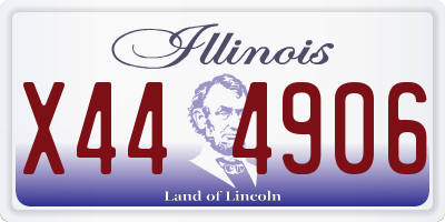 IL license plate X444906