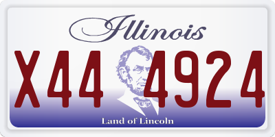 IL license plate X444924