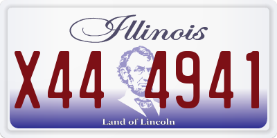 IL license plate X444941