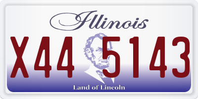 IL license plate X445143