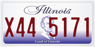 IL license plate X445171
