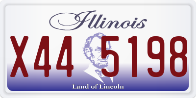 IL license plate X445198