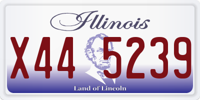 IL license plate X445239
