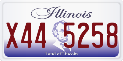 IL license plate X445258