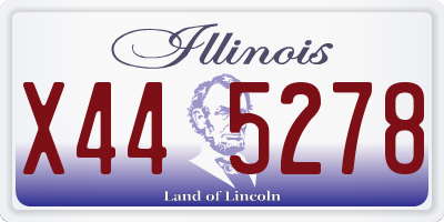 IL license plate X445278