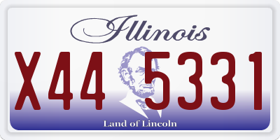 IL license plate X445331