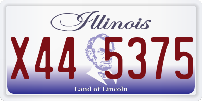 IL license plate X445375