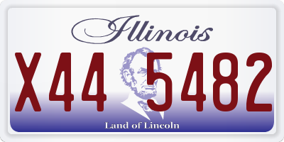 IL license plate X445482