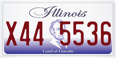 IL license plate X445536