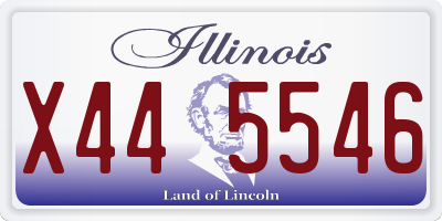 IL license plate X445546