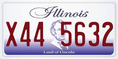 IL license plate X445632